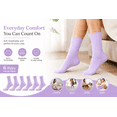 thumbnail image 2 of Comfort Crew Socks 6 Pairs for Women, Soft Breathable Stretch Socks, Non Binding Comfortable Fit for Work, Walking & Everyday Wear, Size 7-9, 2 of 6