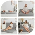 thumbnail image 6 of MAXYOYO 6 inch Floor Sofa Bed Couch Memory Foam Folding Mattress,Convertible Sleeping Mattress Guest Bed Lounger with Luxury Washable & Removable Cover,Twin, 6 of 8