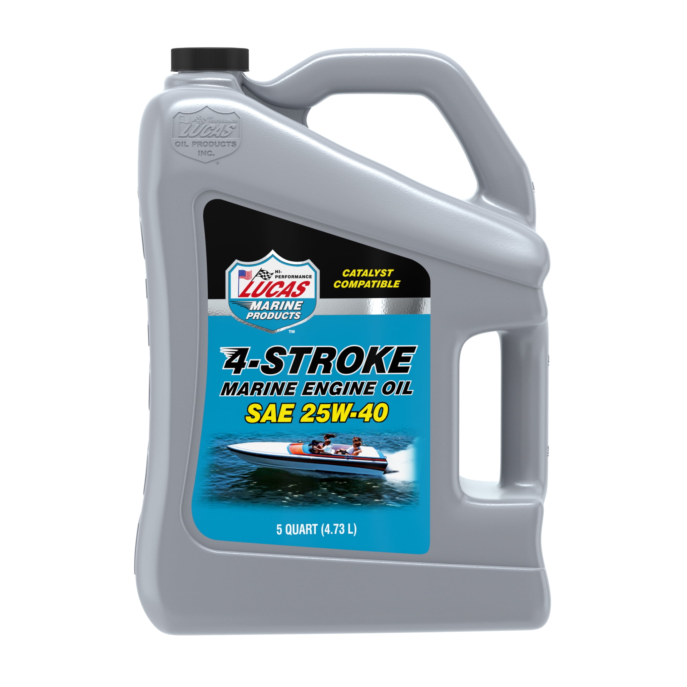 Lucas Oil Products 4Stroke Marine Engine Oil 10814 SAE 25W40 in a