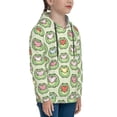 thumbnail image 3 of Fotbe Cute Chubby Frog Pattern Youth Pullover Hooded Sweatshirt, Boys Hoodie, Kangaroo Pocket Hoodie for Kids Girls -Small, 3 of 6