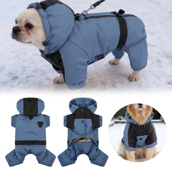 Blue Soft Dog Vest Jacket, 1 Pack, Warm Polyester Winter Coat for Small Puppies, Cozy Breathable Pajamas Sleepwear, Holiday Stocking Stuffer for Chihuahua Yorkie, Size S 15.7 x 10.2 Inch