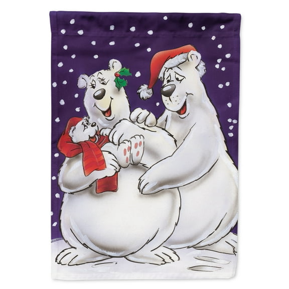 Carolines Treasures AAH7269GF Holiday Polar Bears Flag Garden Size  Small multicolor