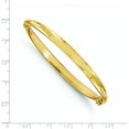 thumbnail image 4 of 14K Yellow Gold Polished Hinged Bangle- Made In Italy, 4 of 6