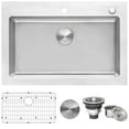 thumbnail image 2 of Ruvati 33 x 22 inch Drop-in Topmount Kitchen Sink 16 Gauge Single Bowl, 2 of 12
