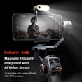 thumbnail image 2 of hohem Magnetic AI Tracking Fill Light Camera Module with 3.5m Max Recognition Distance, 2700K-6500K CCT & 360 RGB Color Modes, 1W Power - Compatible with hohem M6/M2T Gimbal Stabilizers (Single, 2 of 6