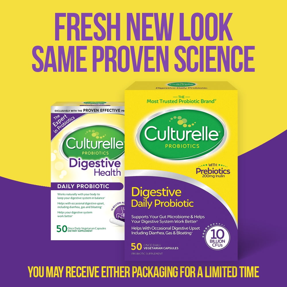Culturelle Probiotic Digestive Health Capsules 50 ea (Pack of 3)