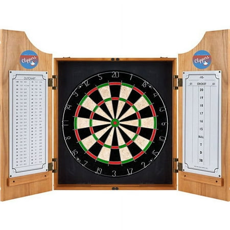 San Diego Clippers NBA Hardwood Classics Dart Cabinet Set with Darts and Board - Blue, Orange