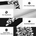 thumbnail image 6 of Baroque Black Outdoor Rug for Patio/Deck/Porch, Non-Slip Large Area Rug 5 x 8 Ft, Vintage Damask Classic Floral Indoor Outdoor Rugs Washable Area Rugs, Reversible Camping Rug Carpet Runner, 6 of 8