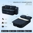 thumbnail image 3 of NeoKo 2-in-1 Convertible Compression Sofa, Modern Folding Futon Floor Foam Compression Sofa Bed with Multifunctional Blanket and Pillows, Suitable for Living Room, Bedroom, No Assembly Required., 3 of 8