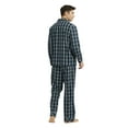 thumbnail image 6 of Vulcanodon Mens Pajama Set 100% Cotton, Long Sleeve Button Down PJ Set for Men Plaid Men's Sleepwear(Dark Blue-Plaid, L), 6 of 6