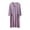 Purple, variant on Fewfanhot Men V Neck Button Front Nightgown, 3/4 Sleeve Modal Loose Mid Length Sleep Robe with Pockets