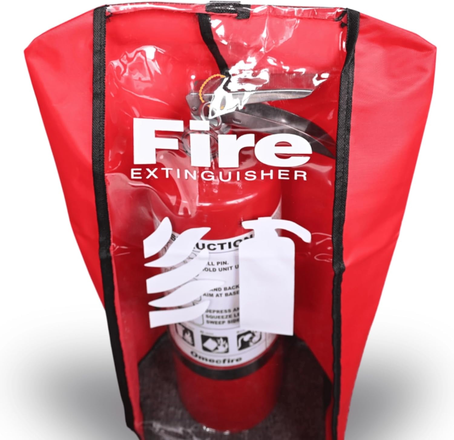 Fire Extinguisher Cover Small Size Pack of 6 - Dust, Scratch Protective Cover - Fire Extinguisher Sleeve Transparent - Weatherproof Protective Covering - for Extinguishers up to 10LBS (5kg)