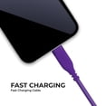 thumbnail image 3 of Powertek USB-A to Lightning Carbon Design Cable - Purple, 3 of 6