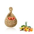 thumbnail image 3 of Hanging Fruit Baskets for Kitchen - Boho Wall Hanging Basket Handwoven Hanging Holder Teardrop Home Produce Basket for Fruits Vegetable Potato Onion Storage, 3 of 9