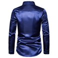 thumbnail image 3 of Men Sequins Slim Fit Button-down Shirts Long Sleeve Shirt Tops, 3 of 4