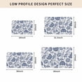 thumbnail image 5 of Boho Blue Floral Door Mat Indoor Outdoor, Vintage Farmhouse Paisley Plant Leaf Non Slip Welcome Mat with Rubber Backing, Absorbent Fabric Front Door Mats Entryway Rug for Home Patio Entrance 16"x24", 5 of 9