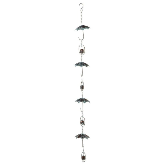 Midwest-CBK Patina Umbrella Rain Chain with Bells