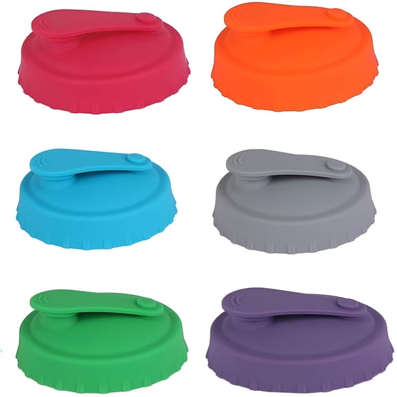 ACDANC 6Pcs Silicone Slim Can Lid Covers for Soda Beer Energy Drinks Juice Beverage Protectors Reusable Dustproof Can Caps Lid