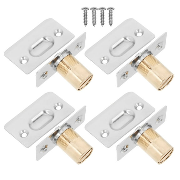 HOMEMAXS 4 Sets Ball Catch Door Hardware Drive Ball Catch With Strike Plate Adjustable Ball Catch Latch Closet Ball Latch For Top Of Door Silver