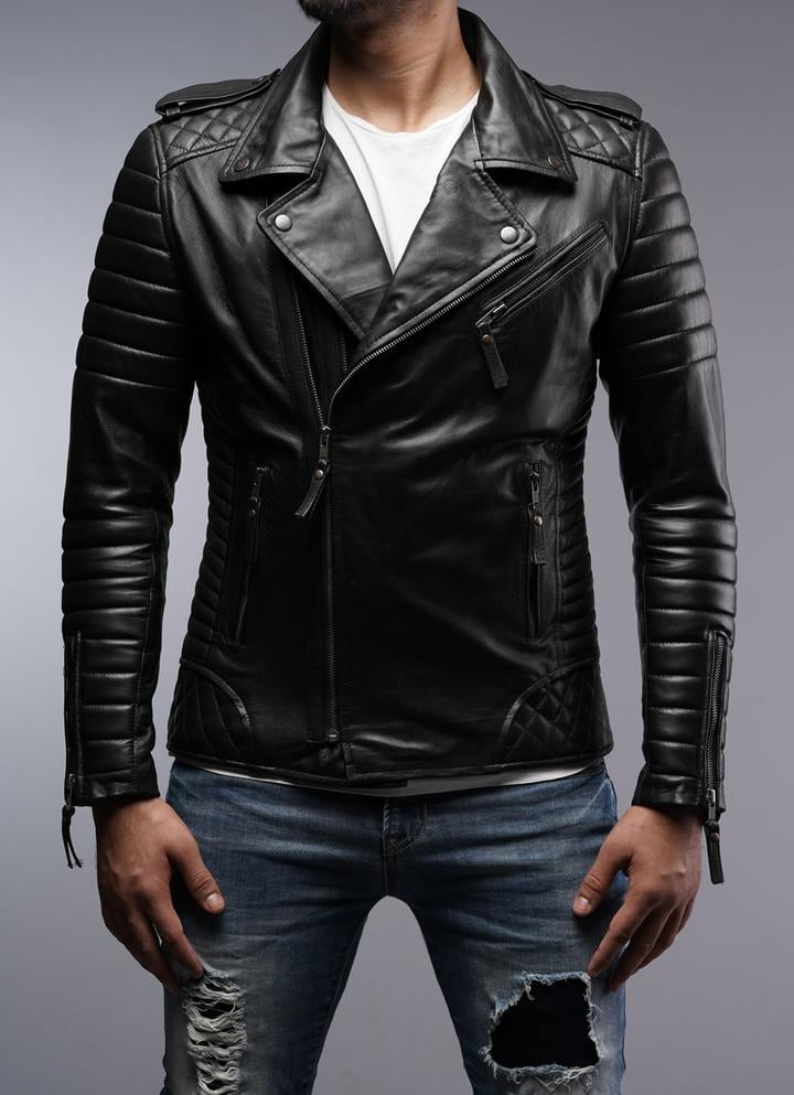 Papijam Womens Casual Zipper Faux Leather Biker Moto Jackets Coats Black X-Large