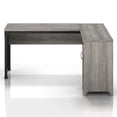 thumbnail image 4 of 24/7 Shop At Home Elk Wood L-Shape Desk with 1-Drawer, Gray Oak, 4 of 7