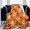 Pumpkin Orange, variant on Halloween Throw Blanket 60" x 50" - Soft Flannel Ghost Blanket, Cozy Plush for Couch, Sofa & Bed, Fall Winter Decor, for Kids & Adults (Pumpkin Orange)