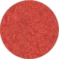 thumbnail image 1 of Ahgly Company Indoor Round Patterned Red Area Rugs, 4' Round, 1 of 6