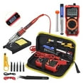 thumbnail image 1 of 80W Soldering Iron Kit ,Adjustable Temperature LCD, With Multimeter Soldering Tips Desoldering Pump Welding Tools , Mild Steel, 1 of 5