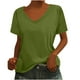 thumbnail image 3 of Top de encaje,Blusa tipo túnica de manga corta con cuello en V para mujer, corte holgado, mezcla de poliéster y elastano, ropa informal, sopatenor, 3 of 9