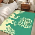 thumbnail image 4 of 3'x5' Area Rugs, Happy Easter Rabbits Indoor Outdoor Area Rug for Living Room Bedroom, Spring Daisy Green Silhouette Yellow Washable Bathroom Rugs Kitchen Floor Carpet Mats Home Decor Aesthetic, 4 of 8