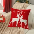 thumbnail image 1 of Vaidha Housses de Coussin de Noël 18x18 Pouces, Coussins Décoratifs Rouges pour Arbre de Noël, Décoration d'Hiver pour Canapé, 1 of 6
