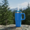 thumbnail image 4 of Ozark Trail 18 oz Insulated Stainless Steel Tumbler With Handle, Electric Blue, 4 of 18