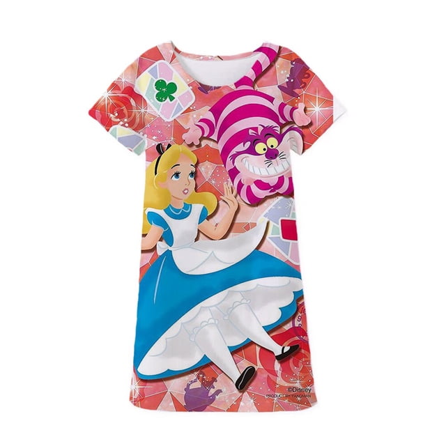 Vestido de niña con estampado de Bella Durmiente y Príncipe de Disney, vestido de niño de dibujos animados para Cosplay, regalo de fiesta de cumpleaños, Clothing13-14T Gao Jinjia LED