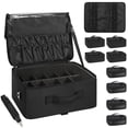 thumbnail image 1 of Estuche de maquillaje Relavel extra grande con 8 bolsas transparentes y correa, 1 of 7
