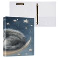 thumbnail image 3 of 3 Ring Binder 1.5 inch Round Rings with Interior Pockets Binders Organizer Office School 2Pack Sleeping Cat, 3 of 10