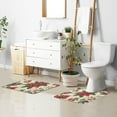 thumbnail image 6 of Yayeee Bath Rug for Bathroom Floor Non Slip Rectangle Fluffy Soft Absorbent Mat, 16"x24", Christmas Poinsettia, 6 of 7