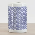 thumbnail image 2 of Rain Ceramic Toothbrush Holder, Sleeping Clouds and Umbrellas in a Rainy Day Themed Pattern, Decorative Versatile Countertop for Bathroom, 4.5" X 2.7", Blue Grey Ceil Blue, 2 of 4
