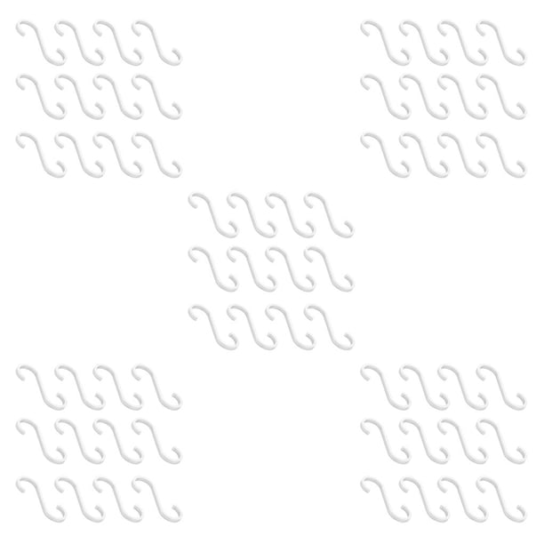 Inteprter 12 ganchos en forma de S para colgar, estante de almacenamiento, soporte organizador, colgador de ropa, colgadores multiusos para Plata 5piezas