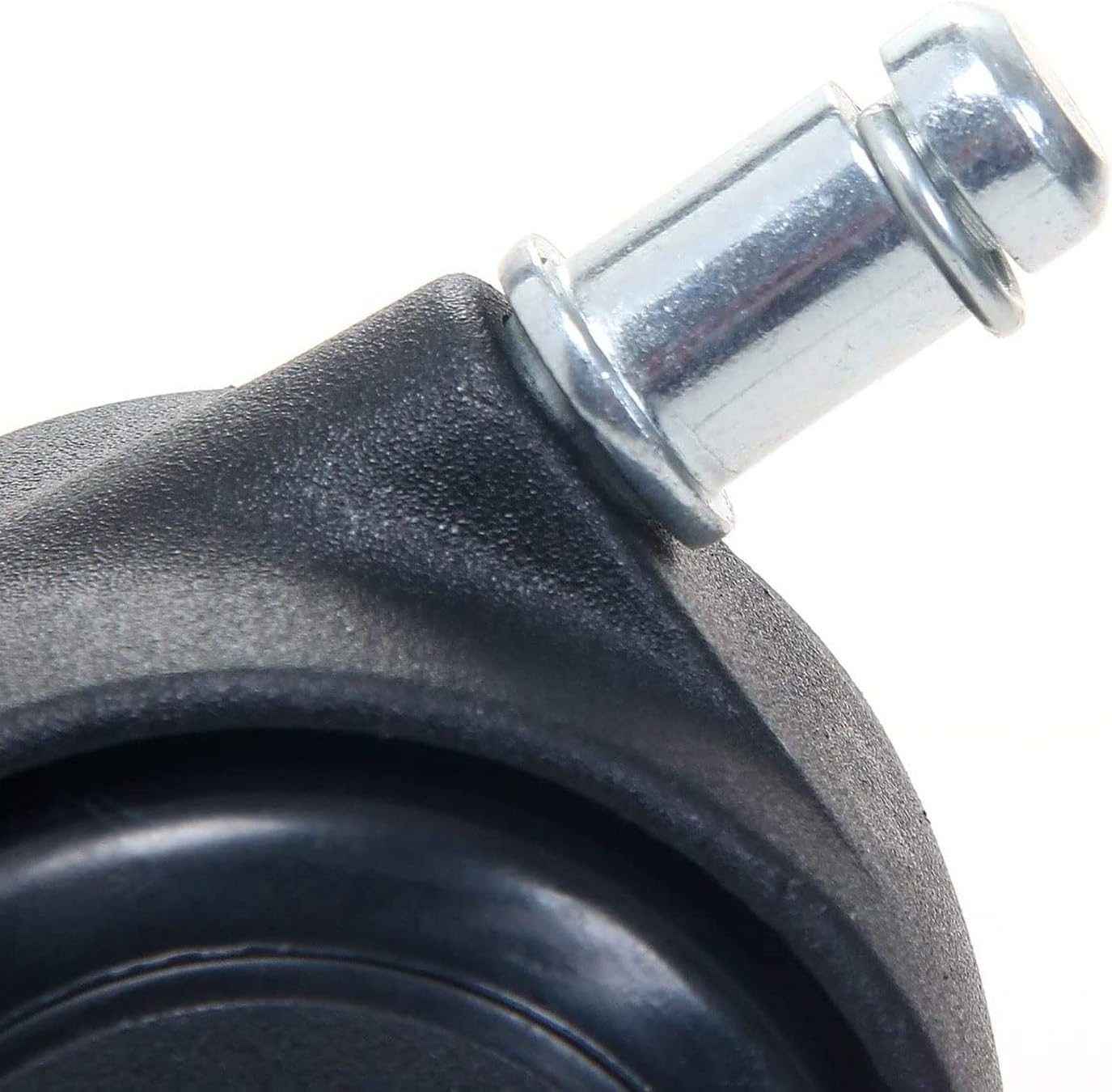 Gamvdout Plate Casters 2" 50mm Office Chair Caster Wheel for Hardwood Floor Furniture Replacement Swivel Caster Rubber Universal Castor Pulley Standard Stem Size 11x21mm Wheel Accessories 5 pcs