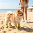 thumbnail image 3 of 4Pcs Mesh Dog Shoes Dog Boots, Breathable Dog Shoes for Small Dogs, Waterproof Puppy Booties Sandals with Anti- Sole, Dog Shoes for Hot Pavement Durable Pet Paw Protector, 3 of 3