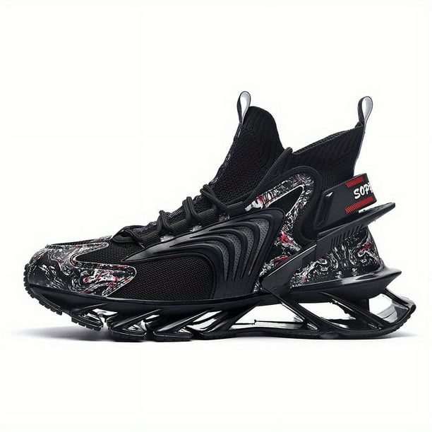 Men's Blade Sneakers, Breathable Shock Absorption Running Shoes Lightweight Non-Slip Shoes For Jogging Tennis Gym, Walking Sneakers, Athletic Shoes For Youth Teenager Y2K, Men's Shoes