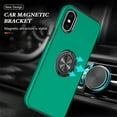 thumbnail image 2 of for iPhone XS / X Case, 360° Rotatable Ring Holder Kickstand Dual Layer Military-Grade Drop Tested Protection Support Car Holder Mount Magnetic Absorbing Bumper Phone Case, Darkgreen, 2 of 7