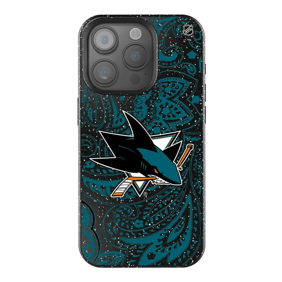 Keyscaper Black San Jose Sharks Paisley Bling iPhone Case