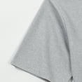thumbnail image 5 of Miluxas Men's Open Collar Deep V-Neck Casual Shirt - Textured Short Sleeve Top, Breathable Lightweight Tee for Summer Daily Wear, Weekend Outings & Casual Occasions Gray S(S), 5 of 8