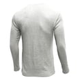 thumbnail image 4 of Yoodem Mens Shirts Men's T-shirts Solid Neck Long-sleeved Striped Breathable Blouse Bottoming Round Top Color Men's Shirt Men's Blouse Shirts for Men Gray M, 4 of 6