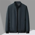thumbnail image 2 of JTieacloth Fleece Lined Hooded Coat Classic Jacket Men's Top For Spring Autumn Winter And Winter Blue, 2 of 4