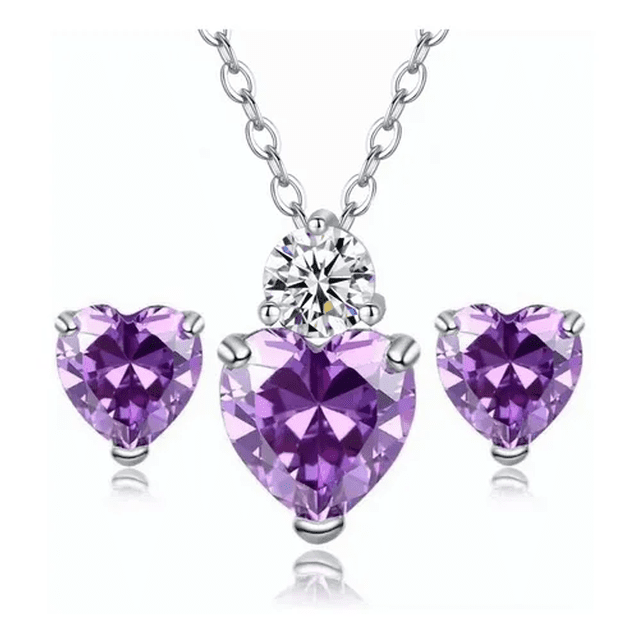 Set Collar Aretes Plata 925 Cubic zirconia Malubero Malu1747