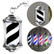 Waterproof Barber Pole LED Light ,Retro Style Hair Salon Shop Sign ,Rotating Wall Lamp ,W/ Hanging Bracket ,Save for Outdoor Hairdressing 32cm