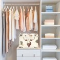 thumbnail image 4 of Yayeee Collapsible Cube Storage Bin with Lid Fabric Closet Decorative Basket with Handles, Beige Cowboy Pattern, 4 of 7