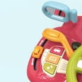 thumbnail image 4 of Niños simulación volante juguetes multifunción simulación coche conducción juguetes con música y luz juguetes de educación temprana rojo Hugo Juego de volante, 4 of 10